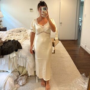 Reformation Cream Maxi Dress
